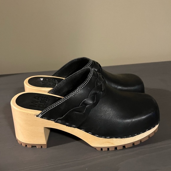 MIA Elsa Leather And Wood Clogs NEW - Picture 2 of 9